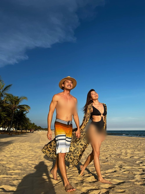 Dưới bài đăng, Thúy Diễm để lại bình luận: "Ngon". Đáp lời vợ, Lương Thế Thành viết: "Ăn đi, có khuyến mãi 1 tặng 1 nè".