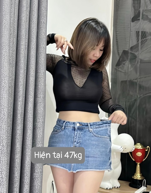 Hiện tại, vợ Hồng Đăng đã lấy lại được dáng vóc trẻ đẹp. Cô khoe cân nặng là 47 kg.