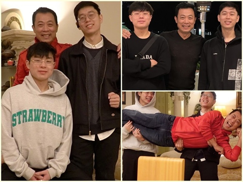 Nam nghệ sĩ khen các con đều có hiếu. “Lúc trước đi shopping con hay hỏi mình mua này nọ kia cho nó giờ thì nó hỏi mình muốn gì nó mua. Xong còn dẫn vô nhà hàng nhiều món ngon, mình ăn no gần chết nó bắt phải ăn thêm nữa tại vì hồi con nhỏ ba mẹ ép con ăn giờ con ép lại”, Vân Sơn chia sẻ. Ảnh: FBNV.