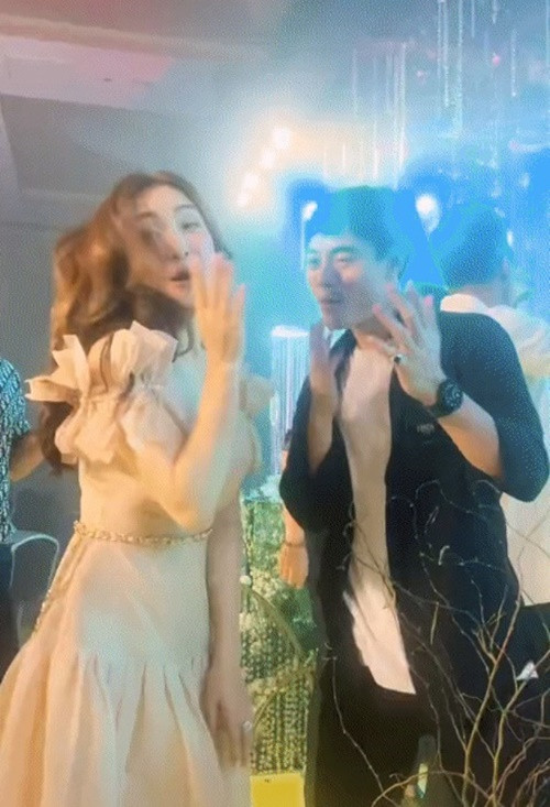 Đôi bạn thân từng "quẩy" tưng bừng trong đám cưới của Hà Đức Chinh. Ảnh: TikTok.