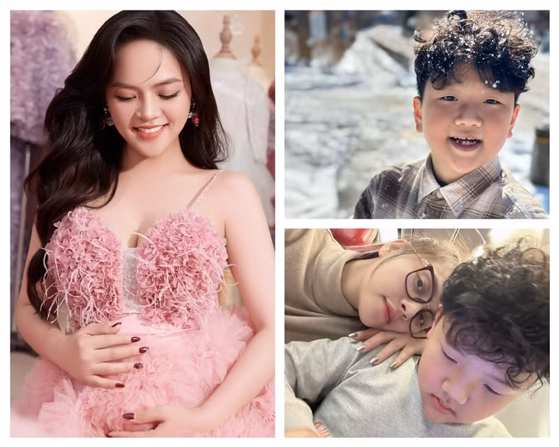 Nữ diễn viên khoe bụng bầu từ tháng 11/2023.