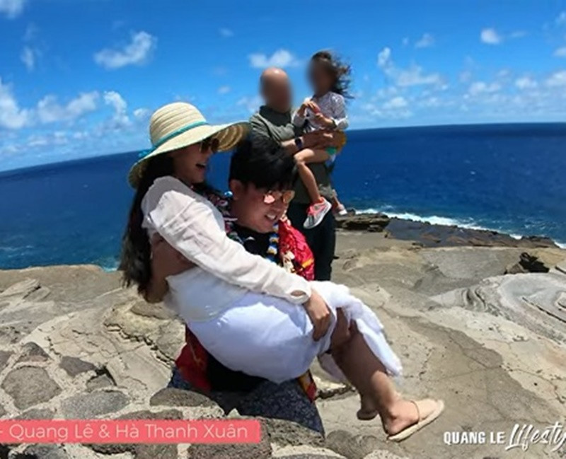 Trước nghi vấn tình cảm trên mức đồng nghiệp với Hà Thanh Xuân, Quang Lê một mực phủ nhận. Ảnh: Dân Việt.