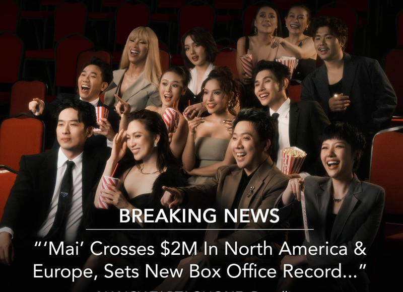 Mai của Trấn Thành còn ra rạp ở Mỹ, Canada, Anh, Đức, CH Czech, Slovakia. Doanh thu trên thị trường quốc tế của phim trên 2 triệu USD (hơn 50 tỷ đồng). Ảnh: FBNV.