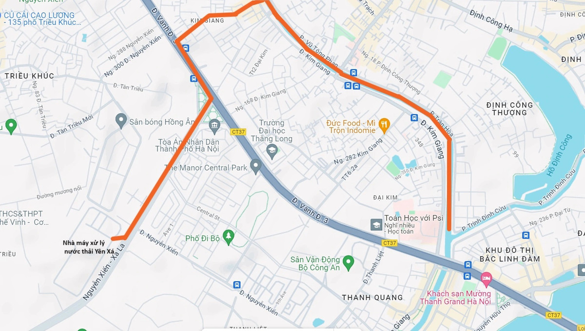 Trên lộ trình chạy dọc sông Tô Lịch, tuyến cống sẽ thay đổi độ sâu ở từng vị trí khác nhau và có nhiều điểm đi luồn dưới đáy sông Tô Lịch.