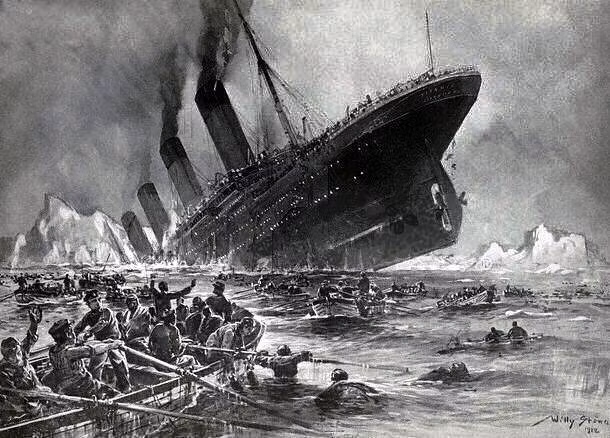 Vụ chìm tàu RMS Titanic xảy ra vào tháng 4/1912 sau khi con tàu đâm vào tảng băng đã khiến hơn 1.500 người thiệt mạng trong tổng số 2.224 có mặt trên tàu. Khi đó, con tàu đang trên hành trình từ Southampton tới thành phố New York (Mỹ). Được biết, nhiều người thiệt mạng chỉ vì không có đủ thuyền cứu sinh.