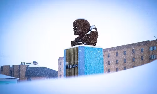 Bức tượng Lenin ở quần đảo Svalbard, Na Uy.