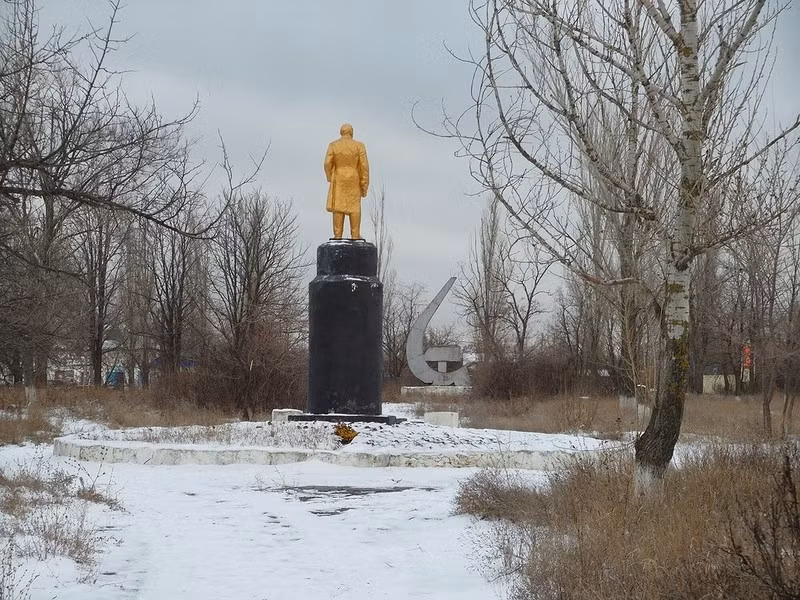 Bức tượng Lenin bằng vàng ở vùng Rostov, Nga.