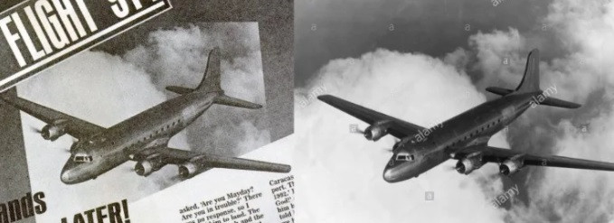 Câu chuyện máy bay mất tích này lần đầu được tờ Weekly World News đăng vào tháng 5/1985. Sự việc được nhắc lại vào năm 1993 và 1999. Vì vậy, nhiều người tin rằng Weekly World News đưa tin như vậy chỉ nhằm thu hút sự hiếu kỳ của công chúng.