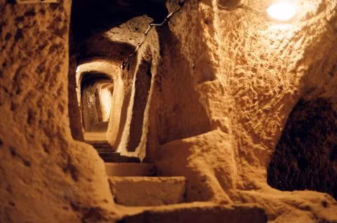 Người dân có thể sinh sống thoải mái ở Derinkuyu khi nơi đây có hầm thông gió, giếng, bể nước, phòng ở, phòng sinh hoạt chung...