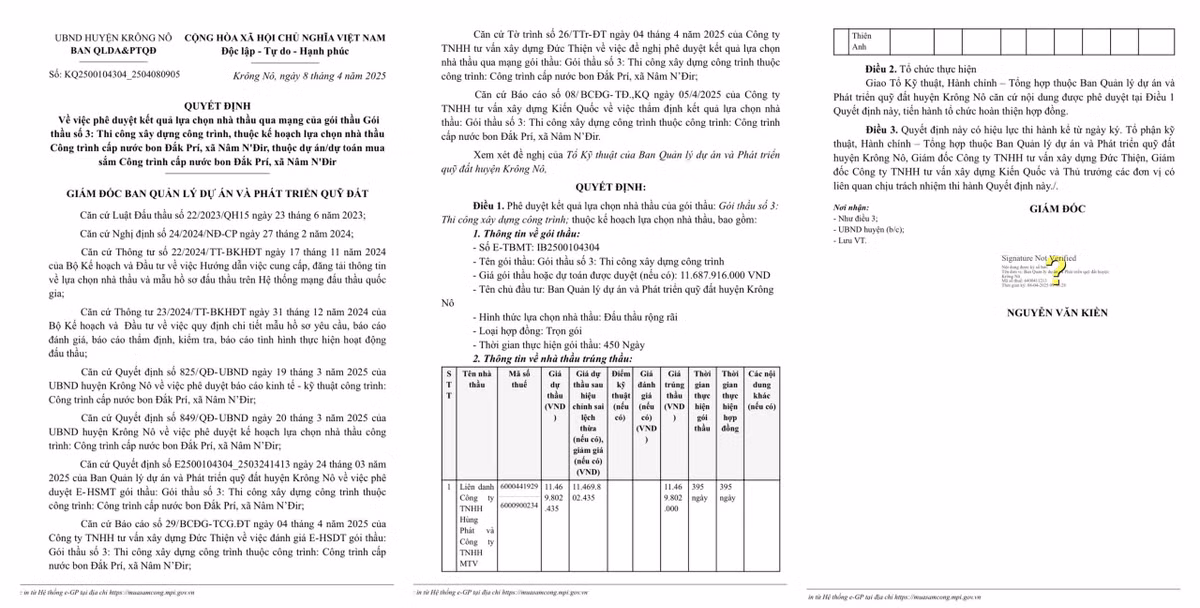 Đắk Nông: Lộ diện nhà thầu trúng gói xây công trình cấp nước bon Đắk Prí Dak Nong: Lo dien nha thau trung goi xay cong trinh cap nuoc bon Dak Pri