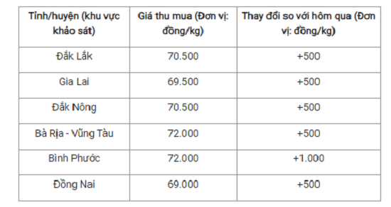 Gia tieu hom nay 23/11: Dong loat tang, cao nhat 72.000 dong/kg
