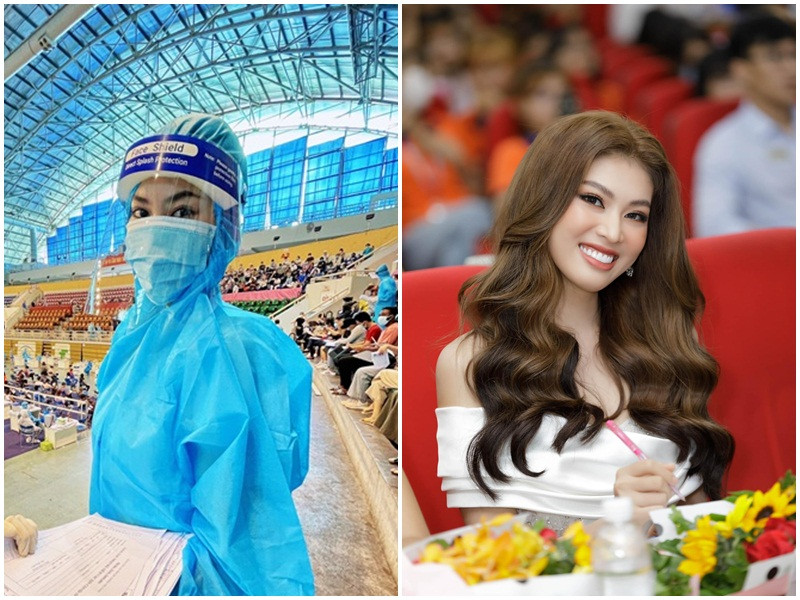 Á hậu Ngọc Thảo tham gia vào lực lượng tình nguyện viên để san sẻ phần nào khó khăn với các đơn vị tuyến đầu phòng chống dịch.