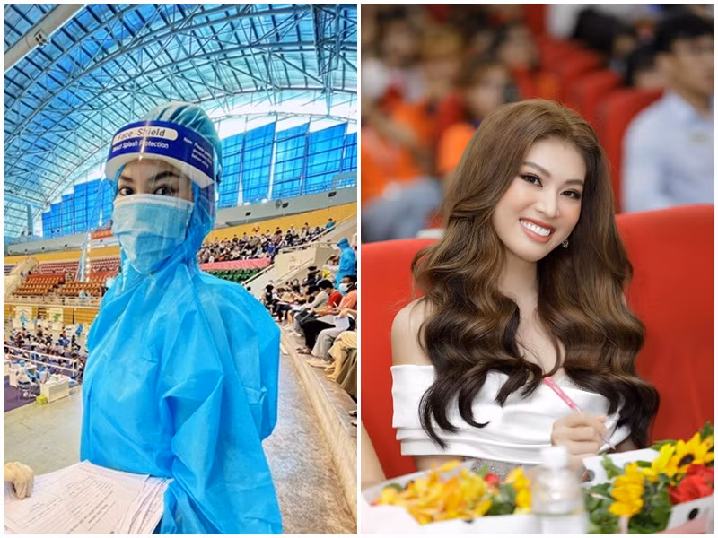 Á hậu Ngọc Thảo tham gia vào lực lượng tình nguyện viên để san sẻ phần nào khó khăn với các đơn vị tuyến đầu phòng chống dịch.