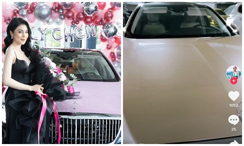 Lily Chen doi mau xe sau drama bi co Trinh giat bo