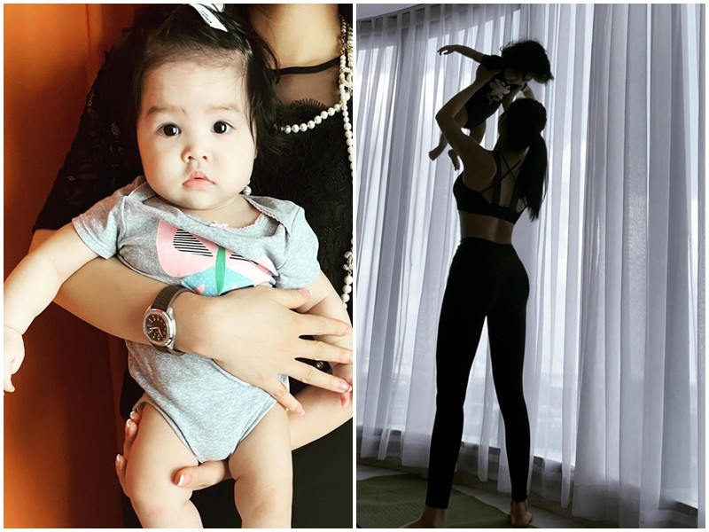 Qua một số bức ảnh được chia sẻ, mẹ của bé Bảo Khanh có vóc dáng gợi cảm, vẻ ngoài sành điệu.
