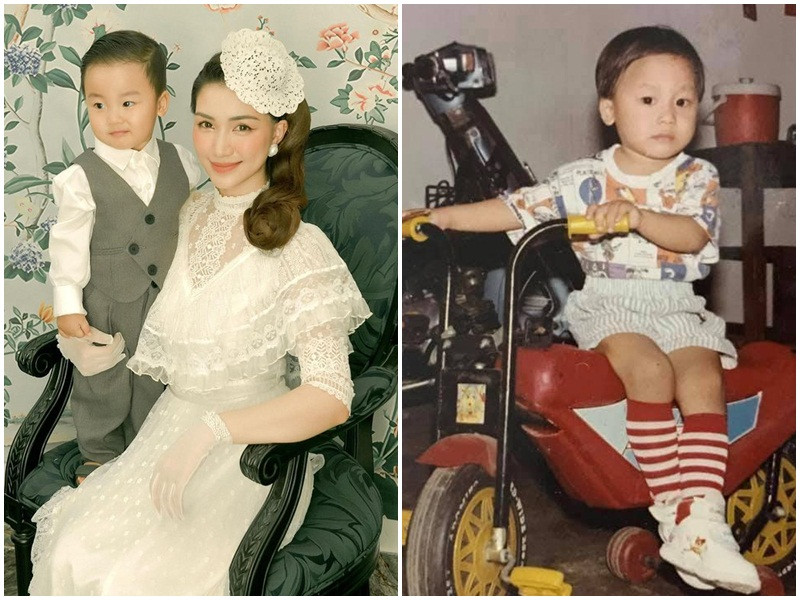 Cậu nhóc được xem là bản sao hoàn hảo của bố.