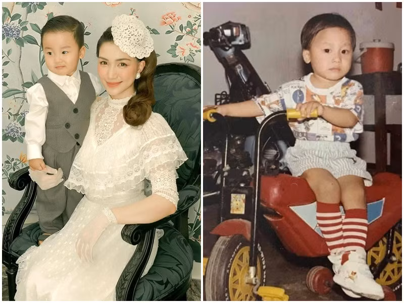 Cậu nhóc được xem là bản sao hoàn hảo của bố.