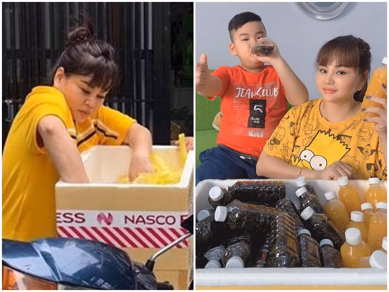Nữ diễn viên không ngại ngồi vắt nước cam, tự ship hàng để có thêm thu nhập.