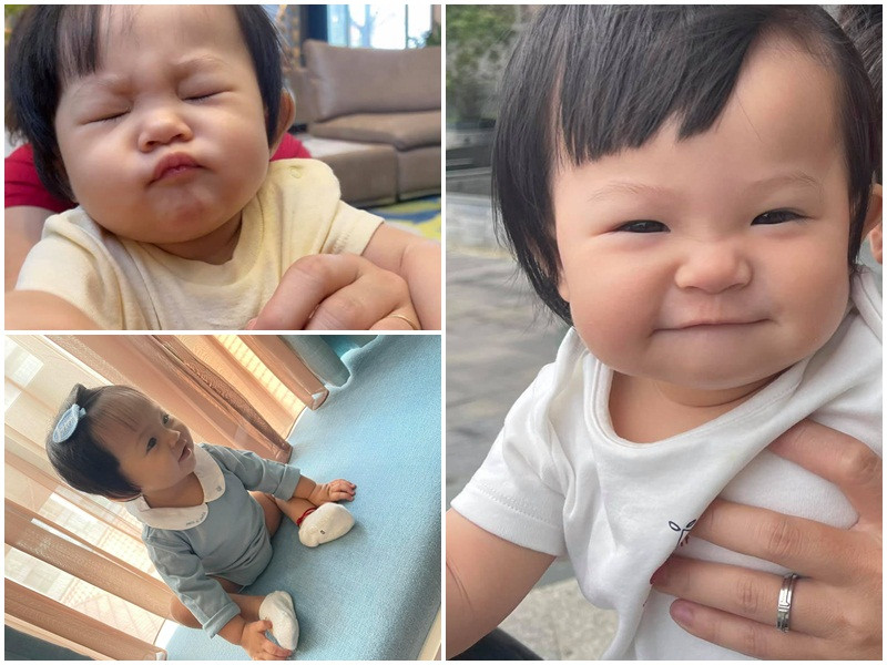 Cô nhóc Suchin tinh nghịch, có gương mặt đáng yêu.