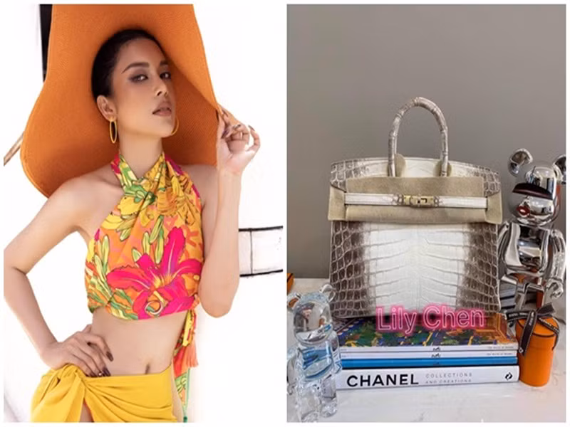 Đầu tháng 6/2021, Lily Chen khoe được bạn trai tặng túi hiệu 7 tỷ đồng. Theo Ngôi sao, bạn trai của Lily Chen là doanh nhân, có tên viết tắt là "MDA". Ảnh: Đất Việt