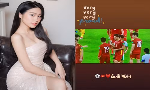 Trong đêm diễn ra trận đấu giữa tuyển Việt Nam - Indonesia (vòng loại World Cup 2022, diễn ra vào đêm 7/6 vừa qua), bạn gái tin đồn của Đoàn Văn Hậu - Doãn Hải My đã chia sẻ khoảnh khắc cầu thủ Văn Hậu trên sân cỏ và bày tỏ niềm tự hào.