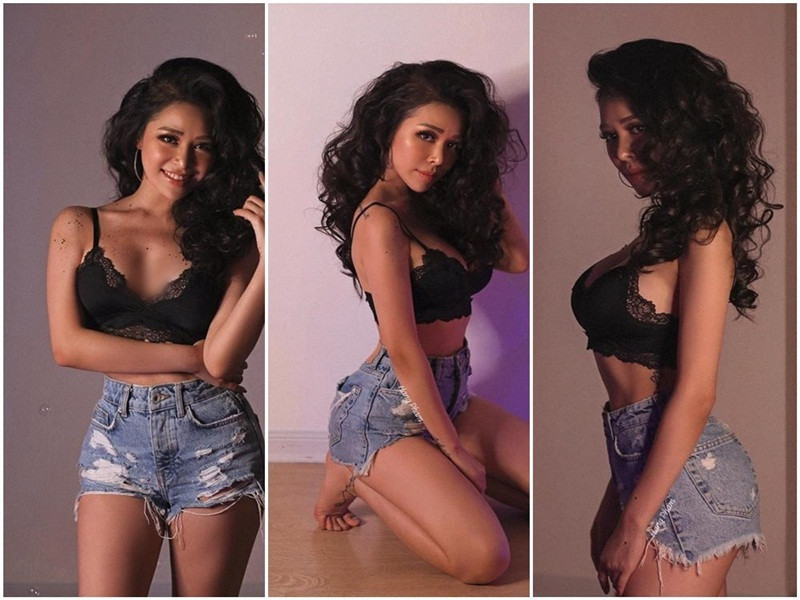 Bạn gái của Anh Vũ sở hữu nhan sắc gợi cảm không thua kém hot girl. Ảnh: Vietnamnet