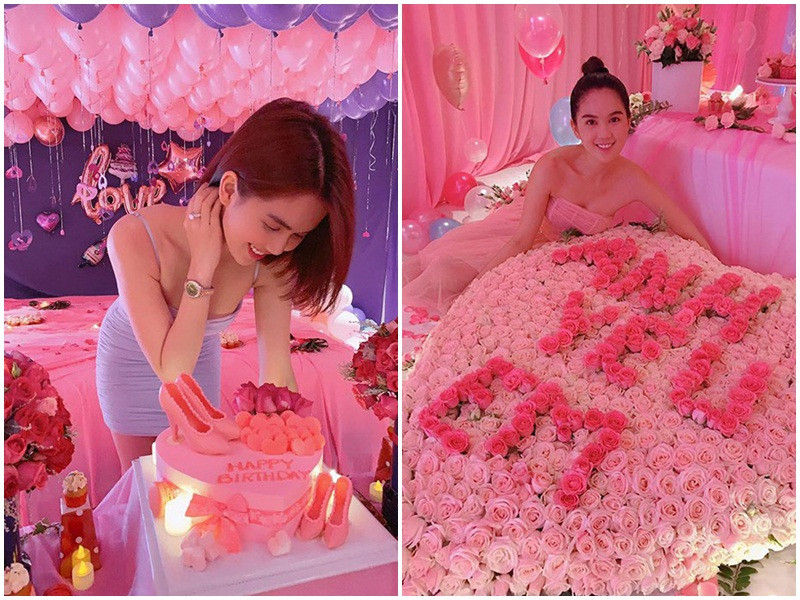 Bạn trai đại gia của Ngọc Trinh còn có không ít hành động lãng mạn. Sinh nhật tuổi 29 và 30 của Ngọc Trinh, bạn trai trang trí căn phòng tràn ngập bóng, bánh kem màu hồng. Ngọc Trinh cũng khoe tin nhắn người yêu gửi cho mình. Đoạn tin nhắn này lời lẽ vô cùng ngọt ngào, bạn trai của Ngọc Trinh xưng hô vợ chồng, hứa chăm sóc Ngọc Trinh chu đáo.