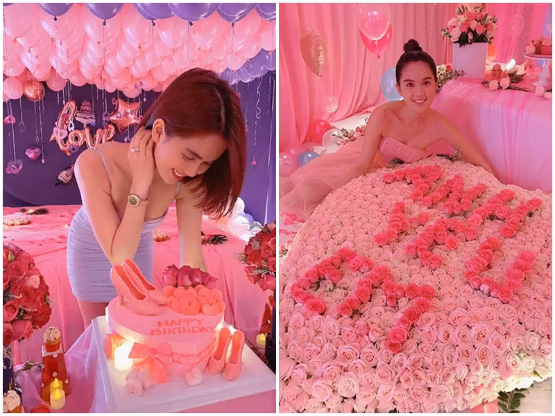 Bạn trai đại gia của Ngọc Trinh còn có không ít hành động lãng mạn. Sinh nhật tuổi 29 và 30 của Ngọc Trinh, bạn trai trang trí căn phòng tràn ngập bóng, bánh kem màu hồng. Ngọc Trinh cũng khoe tin nhắn người yêu gửi cho mình. Đoạn tin nhắn này lời lẽ vô cùng ngọt ngào, bạn trai của Ngọc Trinh xưng hô vợ chồng, hứa chăm sóc Ngọc Trinh chu đáo.