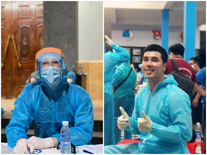 Khi đọc được chia sẻ của MC Quỳnh Hoa trên trang cá nhân, người mẫu, diễn viên Hoàng Phi Kha nhanh chóng đăng ký tham gia làm tình nguyện viên chống dịch ở TP HCM. Nhiệm vụ chính của anh là hướng dẫn người dân xếp hàng và tạo khoảng cách an toàn, đọc tên người dân đến lượt vào xét nghiệm và ghi chép tên.