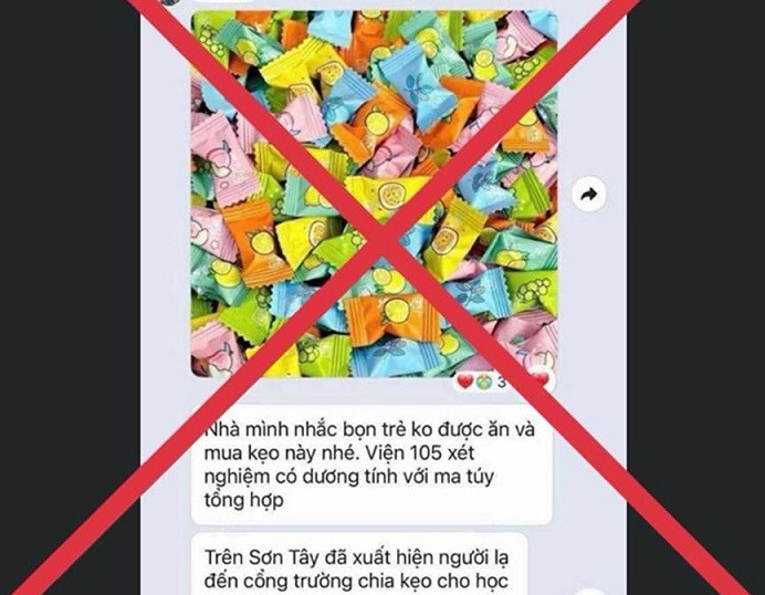 Bo Cong an canh bao viec chia se thong tin, hinh anh lien quan banh keo la