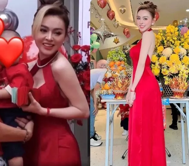 Trong ảnh, hot girl bán hàng nổi đình đám Sài thành diện chiếc áo 2 dây, show cận làn da căng bóng.