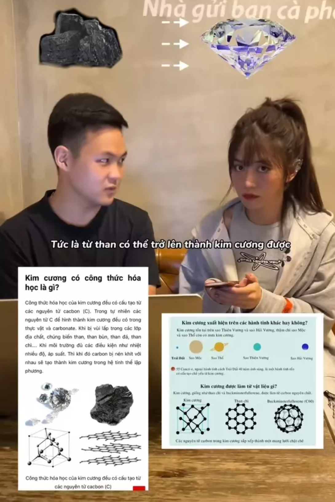 Ngoài kiến thức của nhân vật, Lê Bống còn đưa thêm nhiều minh chứng trong sách giáo khoa để kiểm chứng.