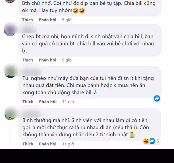 Tuy nhiên, một số khác lại cho rằng việc này là hoàn toàn bình thường vì nhỡ họ đang gặp khó khăn về kinh tế. Hay cũng có người cho rằng đã xem nhau là bạn thân thì việc "bóc phốt" đối phương chỉ vì một số tiền cũng nên xem lại mối quan hệ.