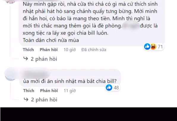 Phần lớn cư dân mạng đều chỉ trích người bạn thân tổ chức sinh nhật thực dụng, tham lam và hành vi của chủ nhân bài viết đã hết mức lịch sự rồi.