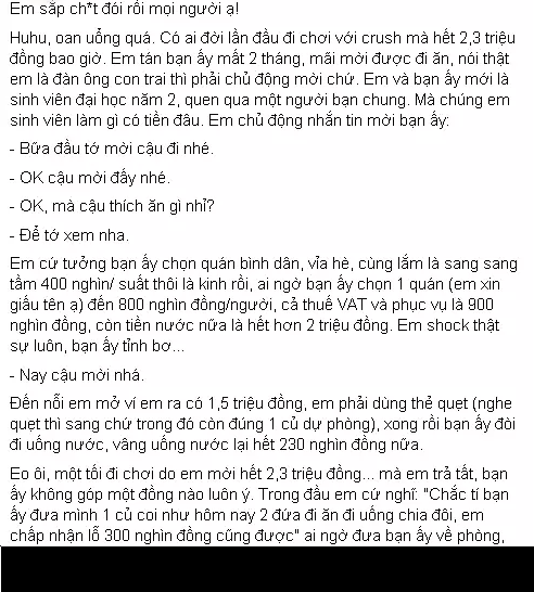 Trước đó câu chuyện hẹn hò của một cặp đôi sinh viên từng khiến cư dân mạng xôn xao bàn tán.