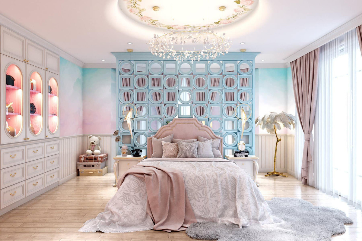 Yêu chiều con nên vị đại gia chẳng ngại chấp thuận, yêu cầu đơn vị thiết kế làm lại cho phòng riêng ái nữ.