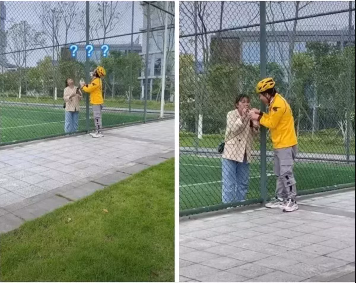 Tình huống hài hước của anh chàng shipper này đã được chia sẻ khiến cư dân mạng được một phen cười bò vì sự nhiệt tình hết cỡ. Ảnh: Tổng hợp