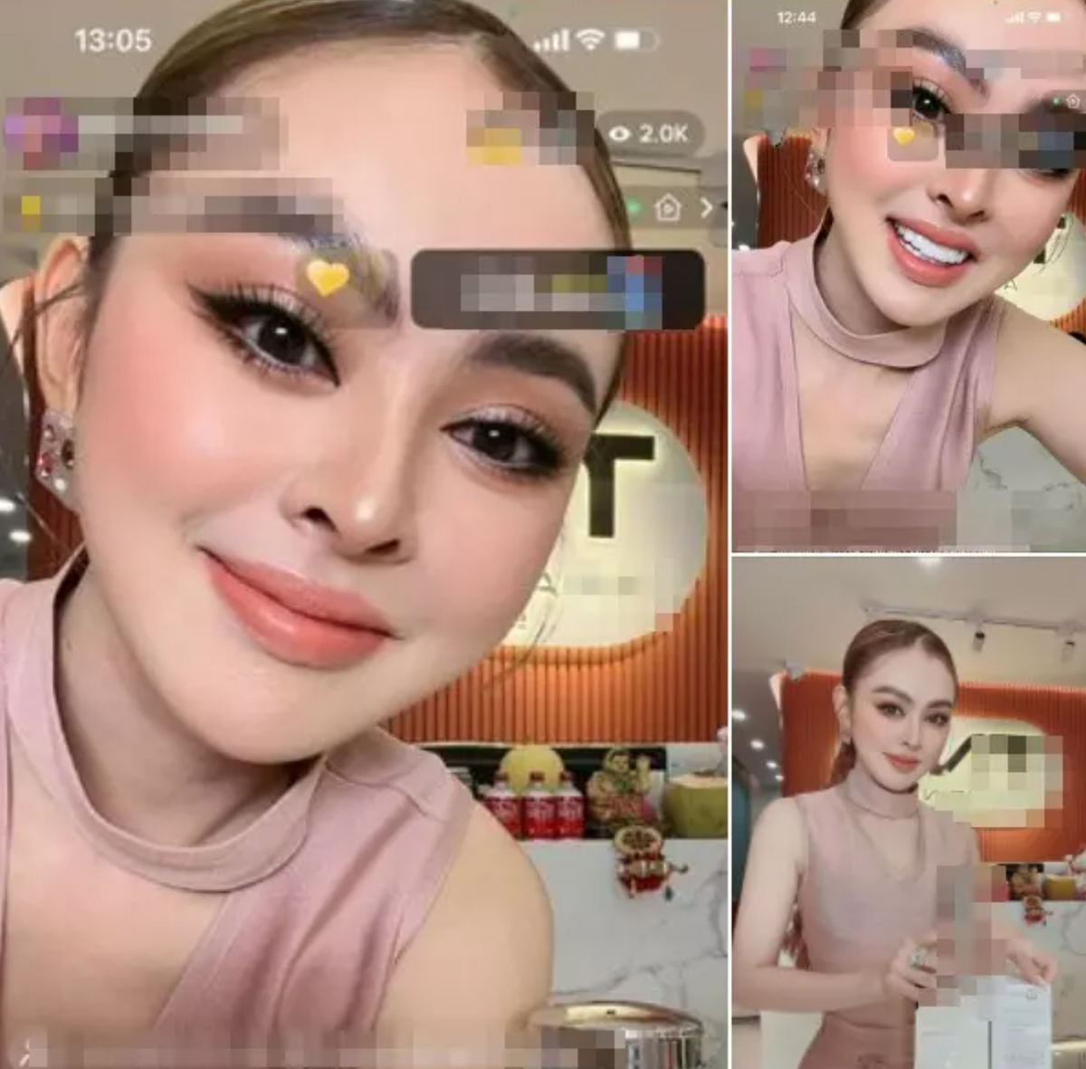 Nhìn gương mặt Trang Nemo, cư dân mạng ví chẳng khác nào "mãng xà" đang lột da, trông rất ám ảnh.