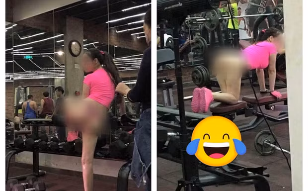 Việc diện đồ tập quá bó, không ít lần hội chị em để lộ vùng nhạy cảm khi đi tập gym.