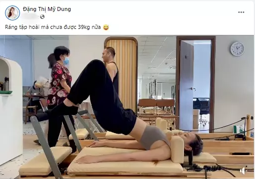 Đính kèm, người đẹp 8x còn chia sẻ thêm mục tiêu giảm xuống còn 39kg đã làm người hâm mộ phải phản ứng.