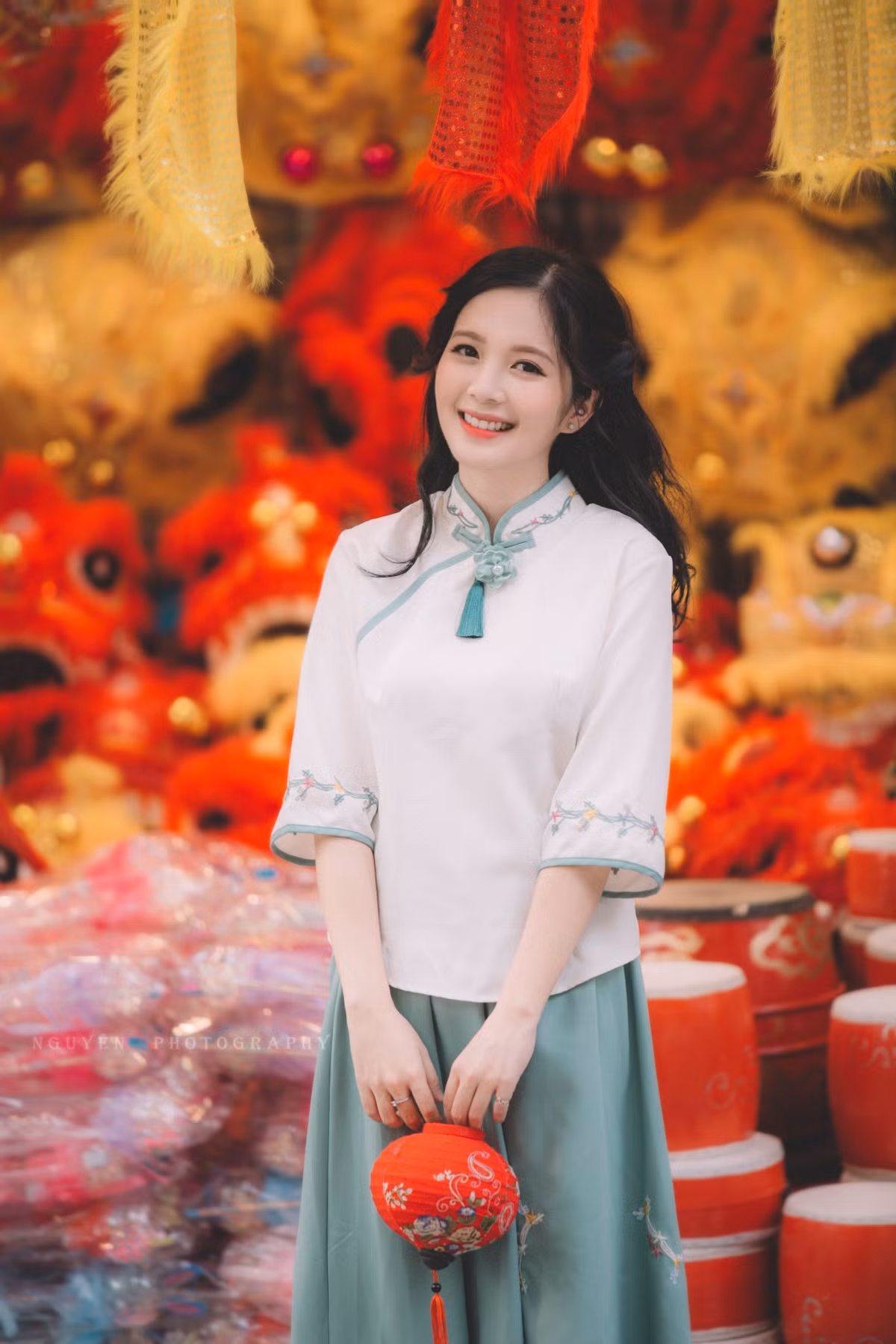 Bộ ảnh của Ngọc Huyền nhanh chóng nhận về nhiều lời khen, phần lớn là dành lời yêu mến cho nhan sắc của cô. Ảnh: Lê Thanh Nguyên