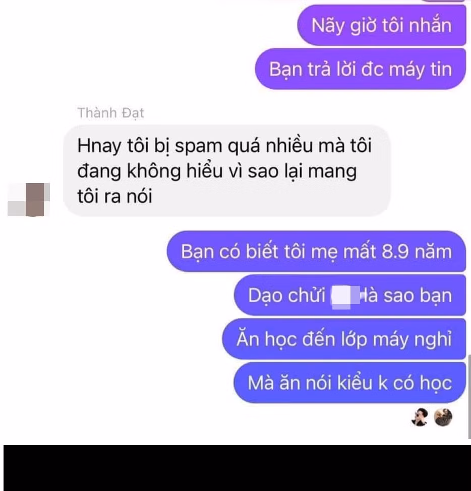 Ngay sau đó, Đạt Villa đã nhắn tin cho một người bạn để xin số điện thoại và địa chỉ của Lộc Fuho để "dạy dỗ" lại "thầy". Trong tin nhắn, Đạt Villa liên tục dùng những từ ngữ thô tục, vô văn hóa để nói về Lộc Fuho.