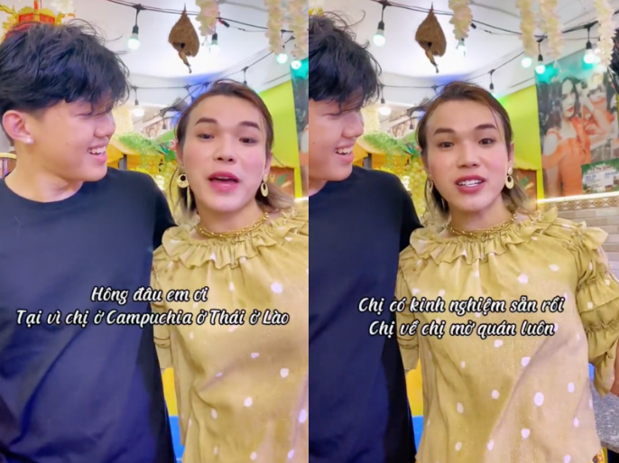 Cụ thể, một netizen đã ghép 2 clip, một clip review về quán ăn gỏi đu đủ ở Bình Thạnh do Cô Gái Có Râu đăng tải, phần sau là ghép thêm video của 1 TikToker khác đến tận quán của Ty Thy để review. Trong đó, phần đầu video, Cô Gái Có Râu khẳng định chủ quán gỏi Thái mà anh đang review là "sư phụ của Ty Thy".