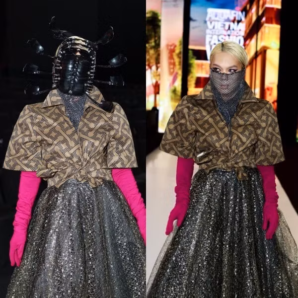 Đứng giữa dàn khách mời có sự đầu tư về trang phục, Phạm Thoại dễ bị lạc quẻ và thường xuyên nhận về những bình luận tiêu cực về gu thời trang.