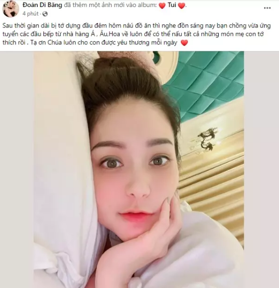 Mới đây, doanh nhân Nguyễn Quốc Vũ tiếp tục chứng minh cái sự yêu chiều vợ của mình thông qua một chia sẻ từ nữ đại gia Đoàn Di Băng.