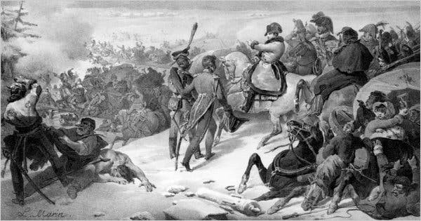 Địa điểm diễn ra trận đánh cam go này là khu vực ngôi làng Borodino cách thủ đô Moscow của Nga khoảng 120 km. Napoleon muốn giành thắng lợi ở đây để tạo bàn đạp cho việc thôn tính toàn bộ lãnh thổ nước Nga.