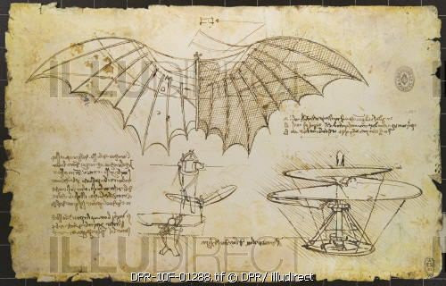 Sở hữu bộ não của một thiên tài, da Vinci đi trước thời đại khi phát minh ra máy bay trực thăng. Ông nảy ra ý tưởng về một cỗ máy bay lượn trên bầu trời khi quan sát các loài chim.