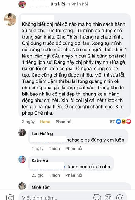 Và cuối cùng, người này còn kết luật: “Nết TikTok thì giả nai, giả hiền, ở ngoài thì chảnh. Xin phép chê nha!”