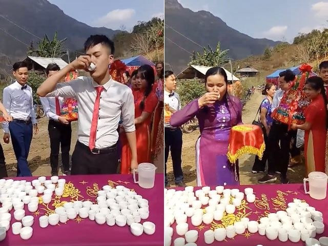 Không ít lần mạng xã hội chia sẻ các tình huống thách đố “dở khóc dở cười” của nhà gái khiến chú rể được một phen “cười ra nước mắt”.