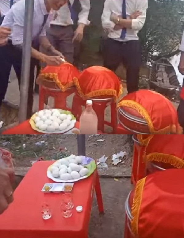 Ăn trứng vịt lộn trong đám cưới cũng là một trải nghiệm thú vị.